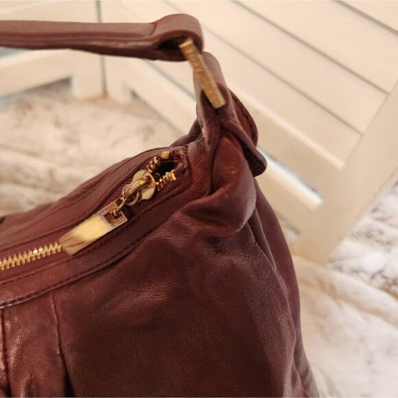 TORY BURCH BURGANDY HOBO BAG - Picture 9 of 16
